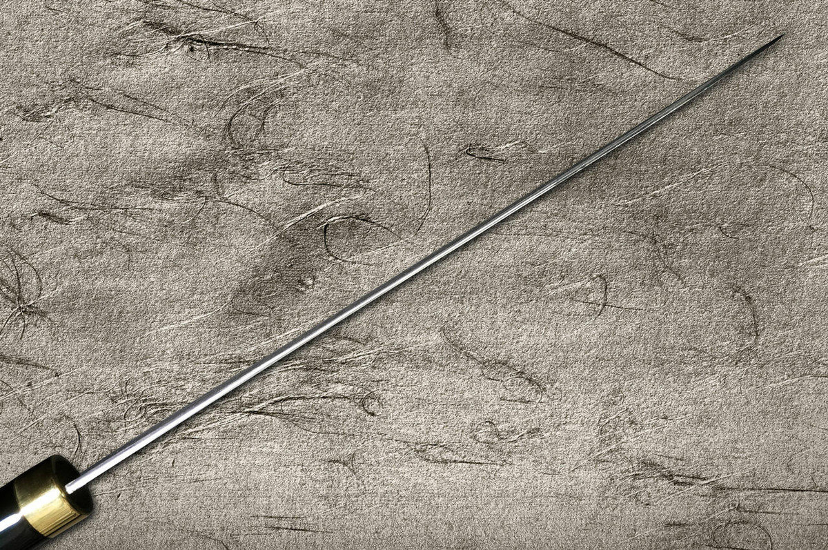 Takeshi Saji Makie-Art R2SG2 Mirrored Damascus Japanese Chefs Gyuto Knife 240mm with Urushi Lacquered Saya and Handle FUJIN RAIJIN