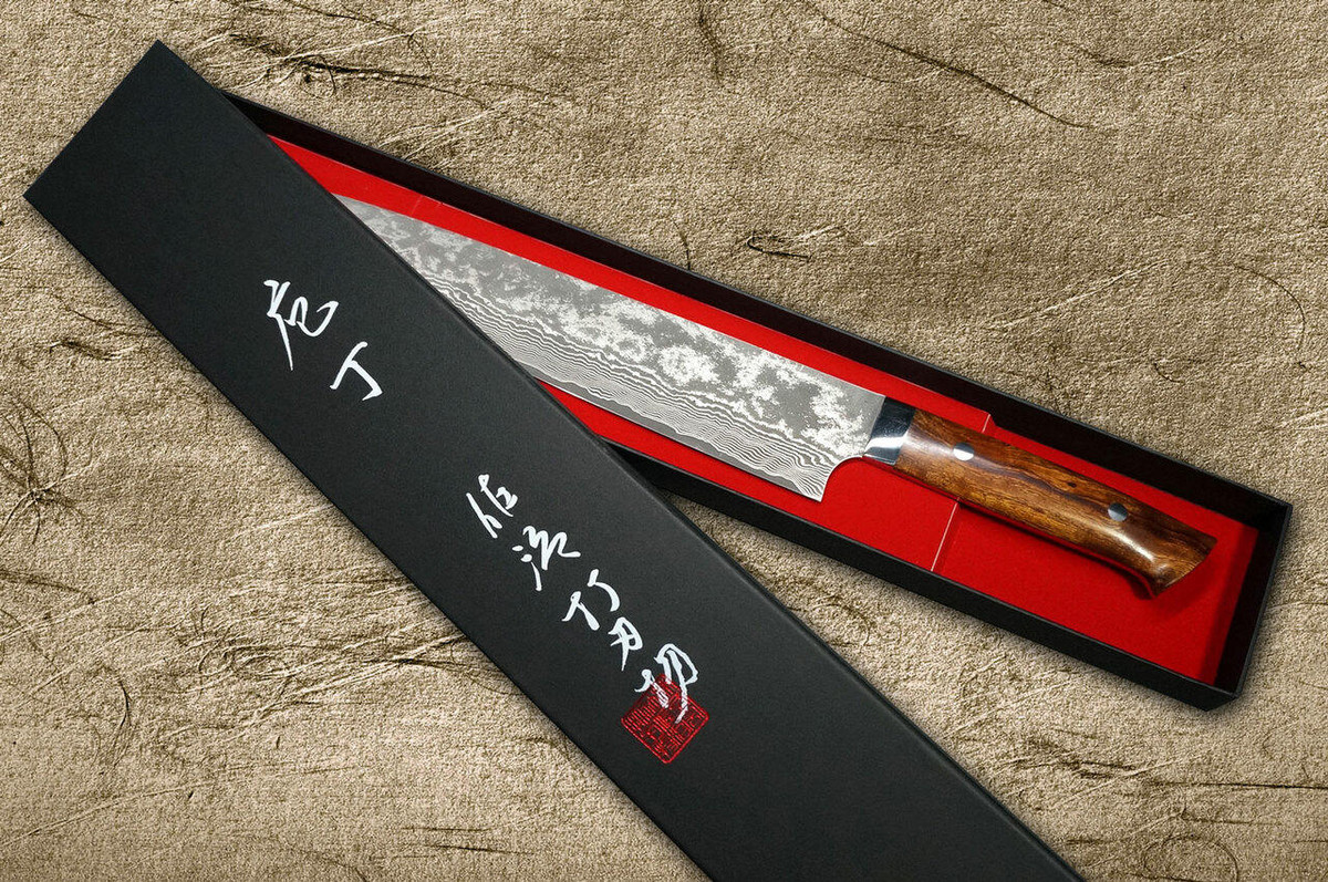Takeshi Saji VG10 Black Damascus IR Japanese Chefs Gyuto Knife 270mm with Desert Ironwood Handle