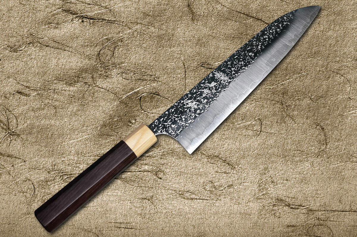 Yu Kurosaki R2SG2 Hammered SHIZUKU WA RS8P Japanese Chefs Gyuto Knife 270mm with White-Ring Octagonal Handle