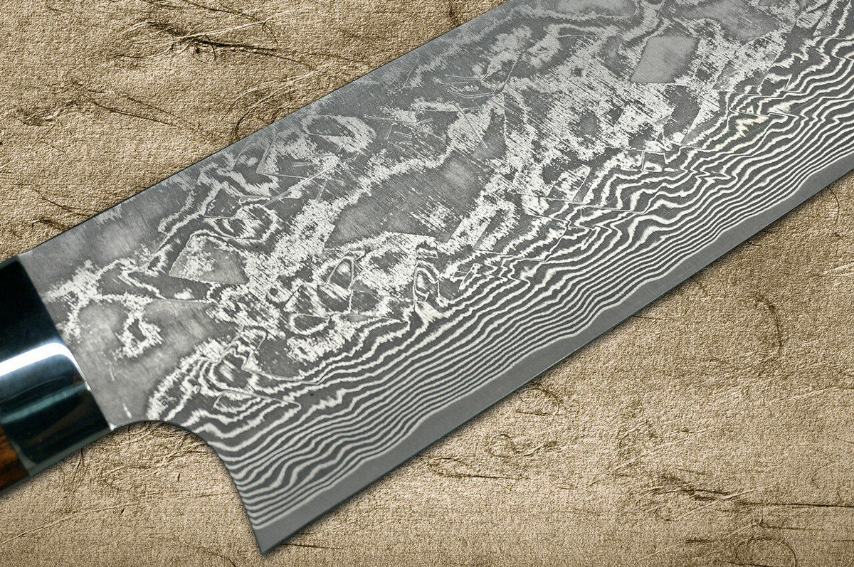 Takeshi Saji R2SG2 Black Damascus IR Japanese Chefs Gyuto Knife 240mm with Desert Ironwood Handle