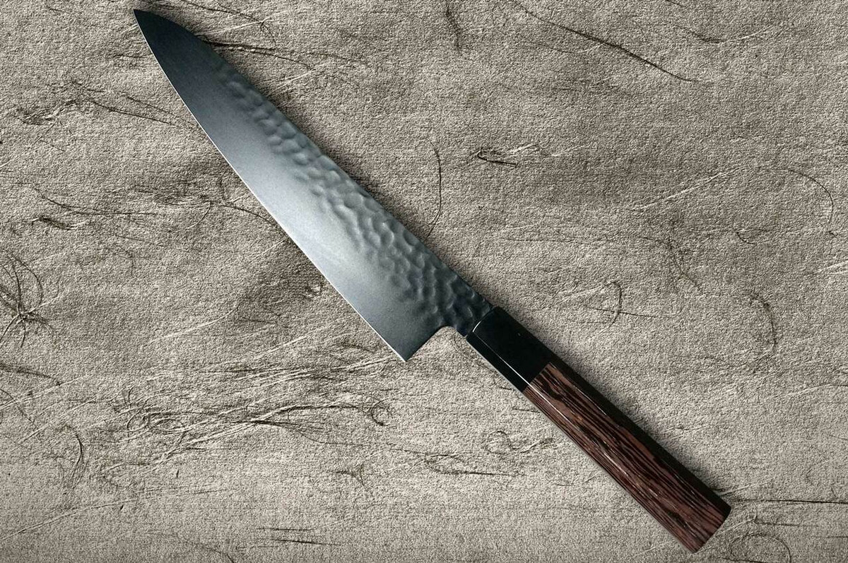 Sakai Takayuki Non-Stick Coating VG10 Hammered WA KUROKAGE Japanese Chefs Gyuto Knife 210mm with Wenge Handle