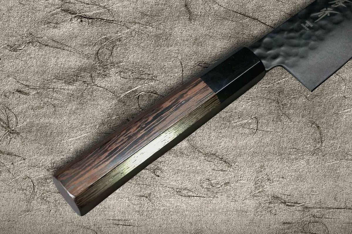 Sakai Takayuki Non-Stick Coating VG10 Hammered WA KUROKAGE Japanese Chefs Gyuto Knife 210mm with Wenge Handle