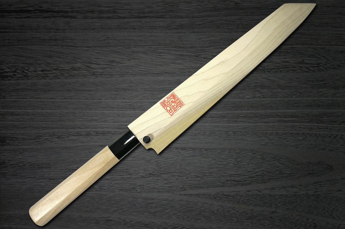 Yoshihiro Gingami No.3 G3HC Japanese Chefs Kiritsuke-YanagibaSashimi 300mm with Saya Sheath and Magnolia Wood Handle