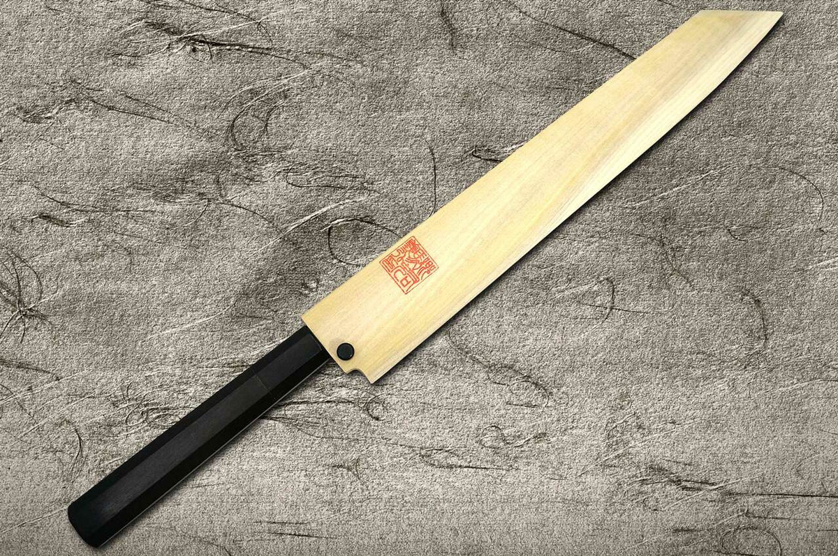 Yoshihiro Gingami No.3 G3HC-E Japanese Chefs Kiritsuke-YanagibaSashimi 300mm with Saya Sheath and Ebony Handle