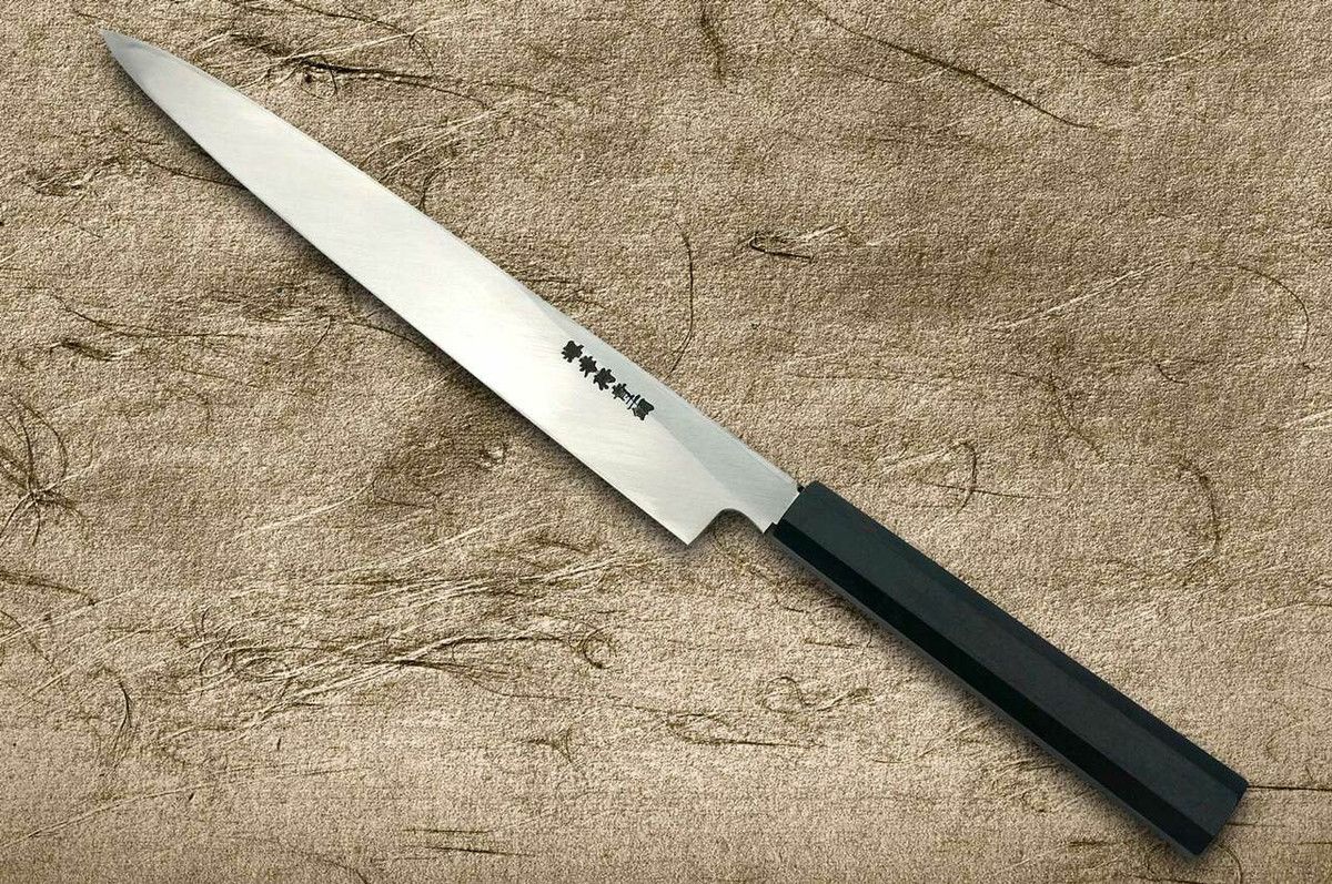 Sakai Takayuki Aoniko Blue 2 Steel Ebony Handle Japanese Chefs YanagibaSashimi 240mm