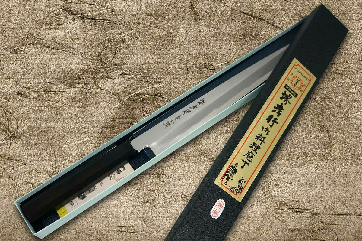 Sakai Takayuki Aoniko Blue 2 Steel Ebony Handle Japanese Chefs YanagibaSashimi 270mm