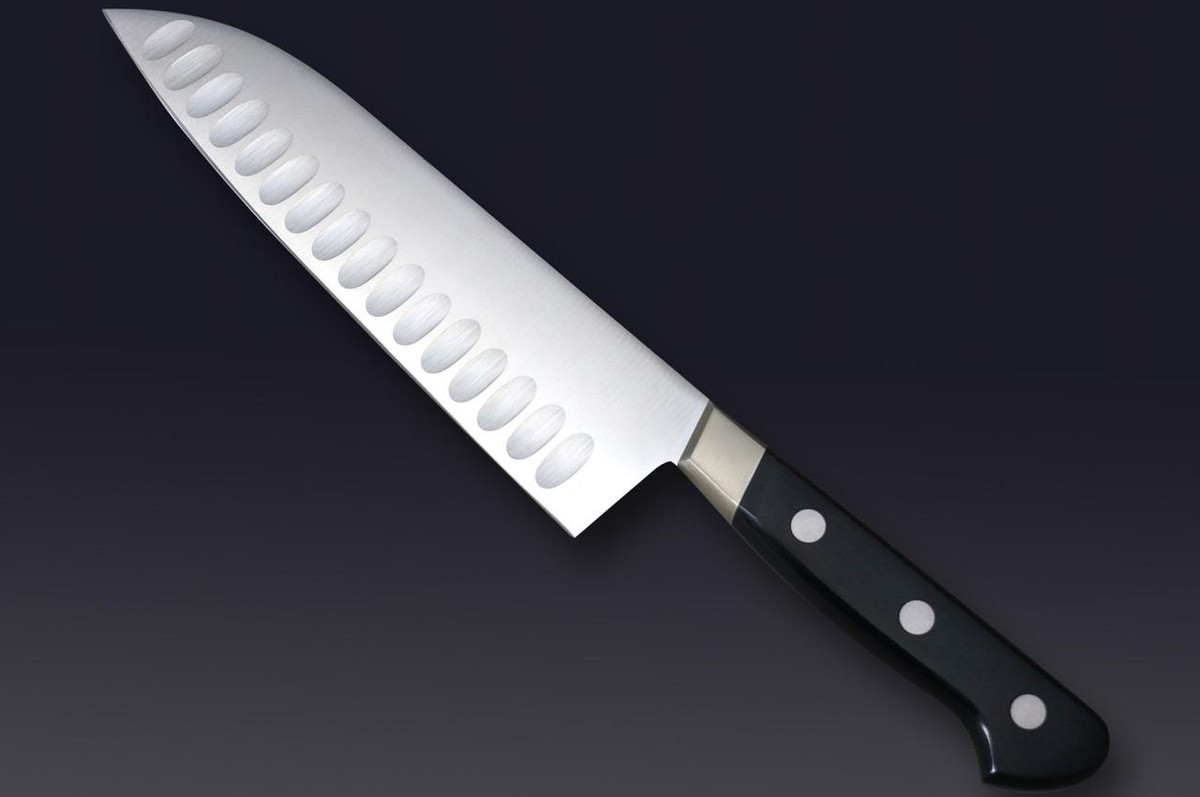 Misono UX10 Swedish Stainless Dimples(Salmon) Japanese Chef's Santoku Knife 180mm 