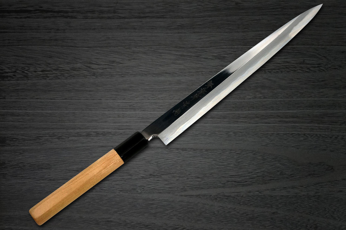 Sakai Takayuki Aoniko Blue 2 Steel Mirror Finish Japanese Chefs FuguhikiSashimi 240mm