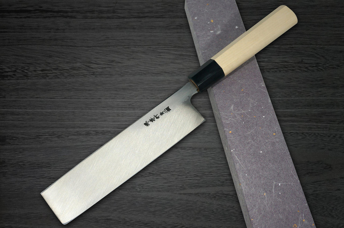 Sakai Takayuki Aoniko Blue 2 Steel Mirror Finish Japanese Chefs UsubaVegetable 210mm
