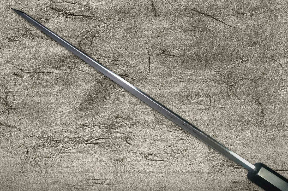 Left Handed Sakai Takayuki Seiryu Damascus Aogami 2 steel Japanese Chefs Kengata-YanagibaSashimi 270mm with Saya Sheath