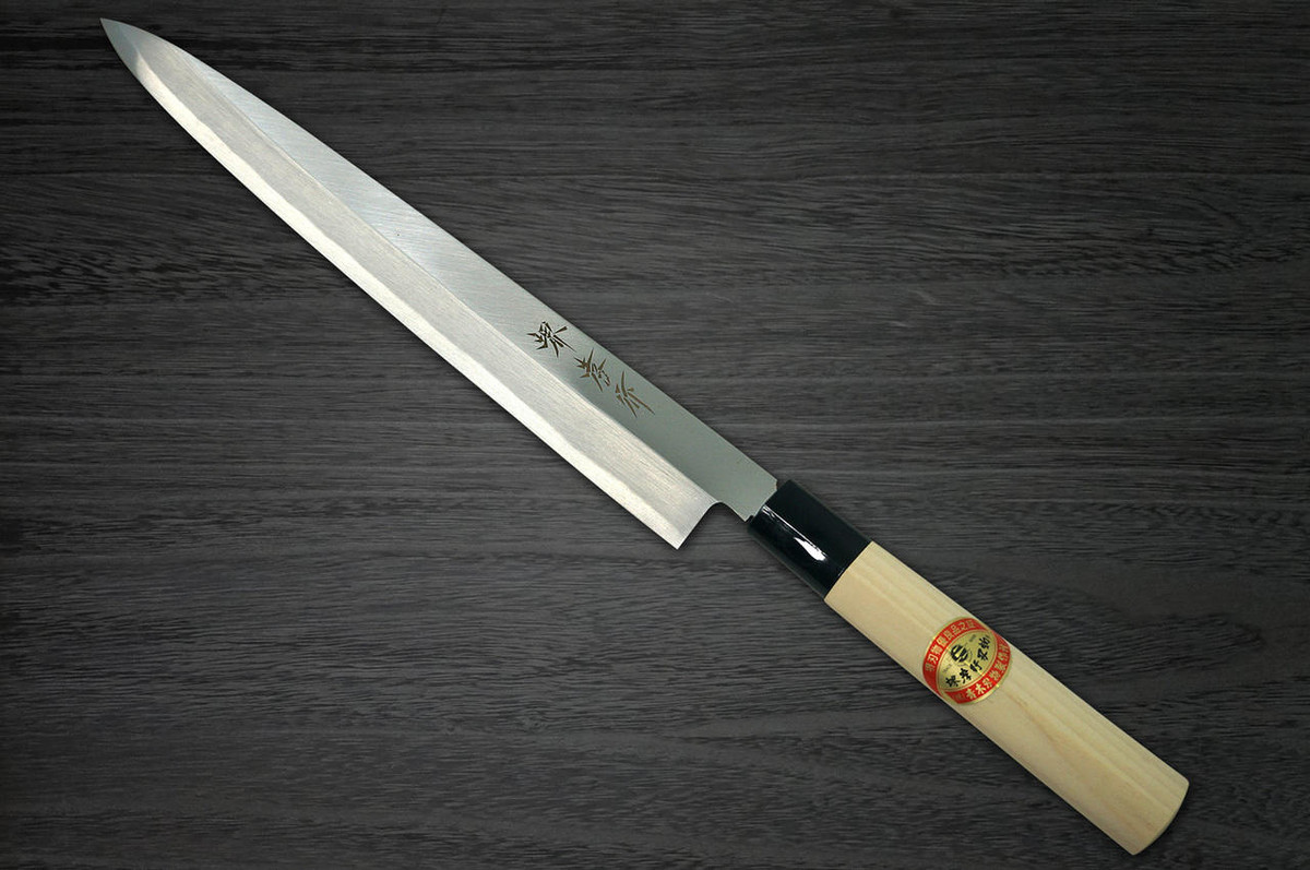 Left Handed Sakai Takayuki Kasumitogi White steel Japanese Chefs YanagibaSashimi 210mm