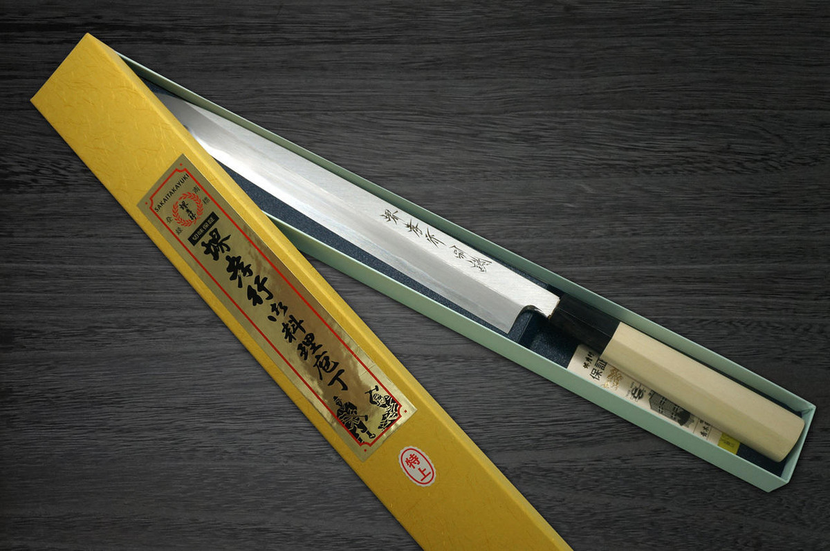 Left Handed Sakai Takayuki Tokujyo Supreme White 2 steel Japanese Chefs YanagibaSashimi 330mm