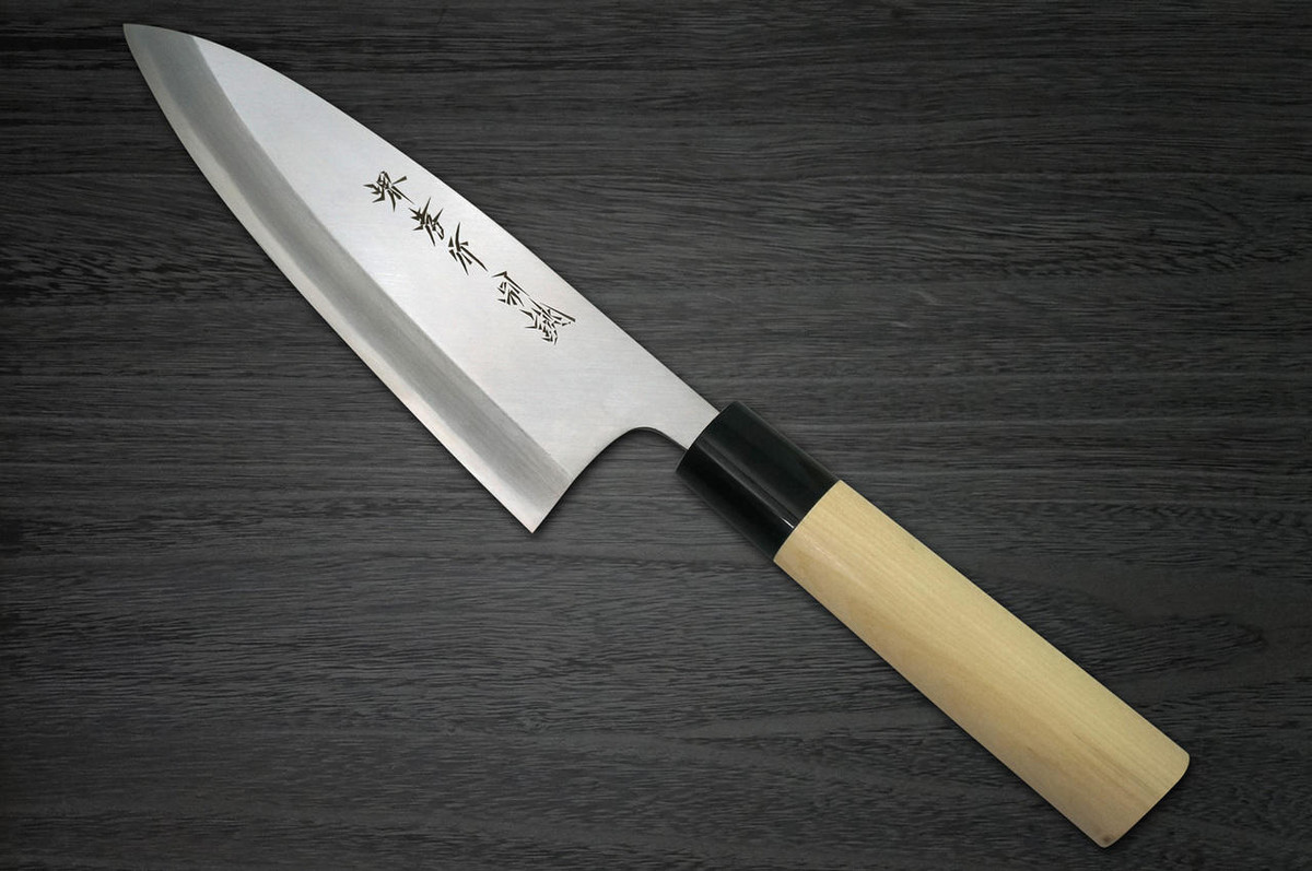Left Handed Sakai Takayuki Tokujyo Supreme White 2 steel Japanese Chefs Deba Knife 180mm