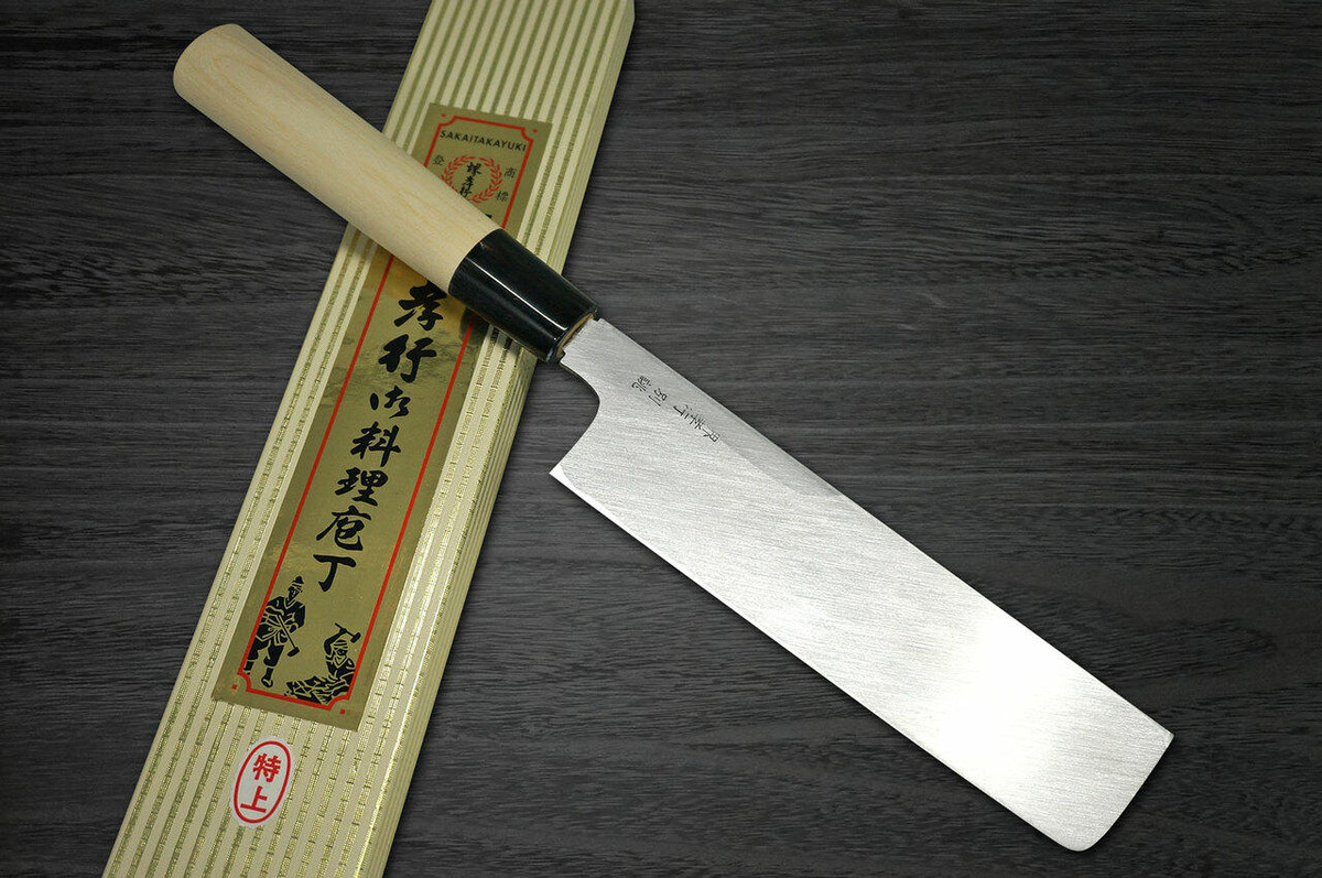 Left Handed Sakai Takayuki Tokujyo Supreme White 2 steel Japanese Chefs UsubaVegetable 300mm