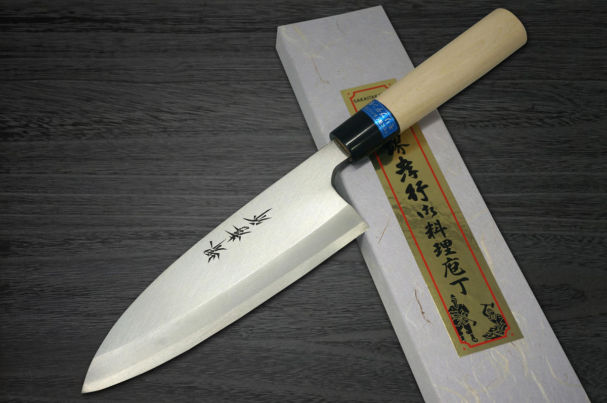 Left Handed Sakai Takayuki INOX Japanese-style Chefs Ai-Deba Knife 180mm