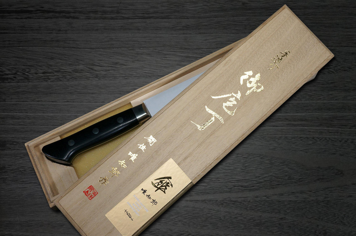 Hattori KD30 COWRY-X 121 Layered Damascus SAN Japanese Chefs Santoku Knife 180mm 80year-anniv version