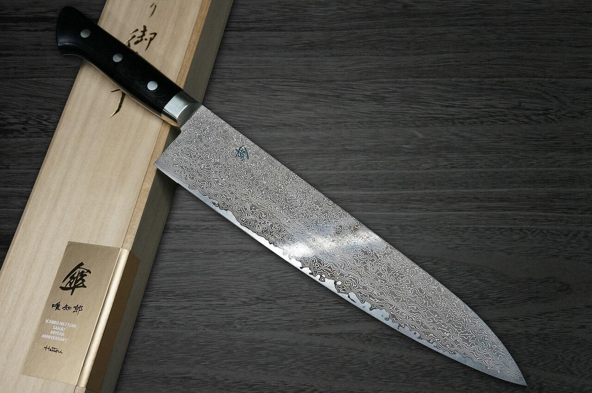 Hattori KD30 COWRY-X 121 Layered Damascus SAN Japanese Chefs Gyuto Knife 270mm 80year-anniv version