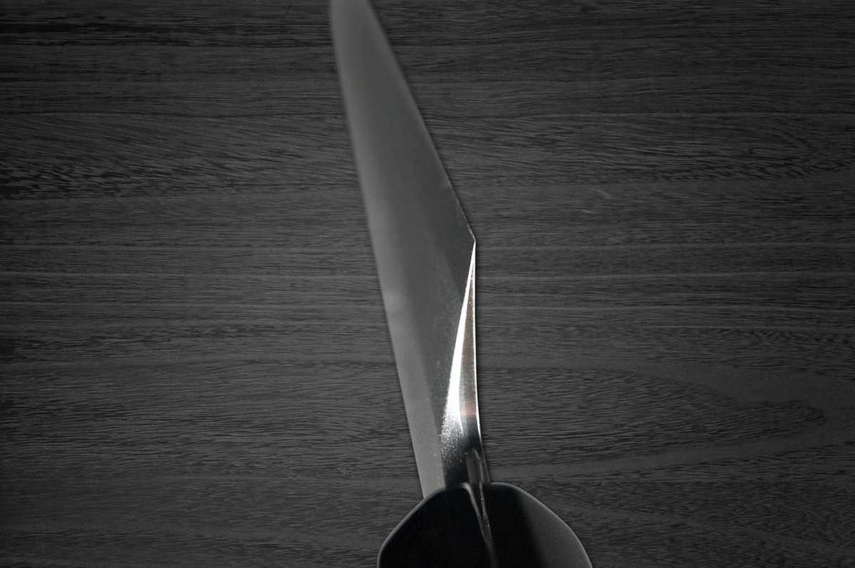 Yoshihiro Gingami No.3 Damascus Suminagashi G3SN Japanese Chefs Kiritsuke-YanagibaSashimi 300mm with Saya Sheath and Magnolia Wood Handle