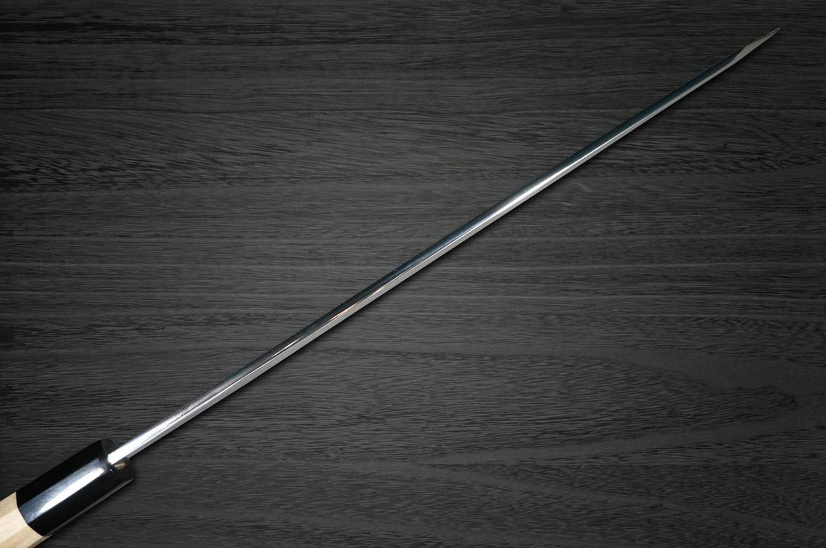 Yoshihiro Gingami No.3 Damascus Suminagashi G3SN Japanese Chefs Kiritsuke-YanagibaSashimi 300mm with Saya Sheath and Magnolia Wood Handle