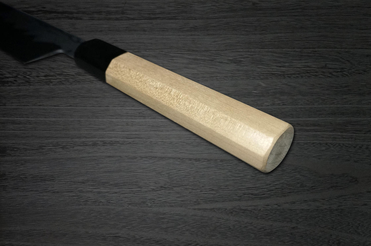 Yoshihiro Aogami No.1 Damascus Suminagashi B1SN Japanese Chefs Kamagata-UsubaVegetable 180mm with Saya Sheath and Magnolia Wood Handle