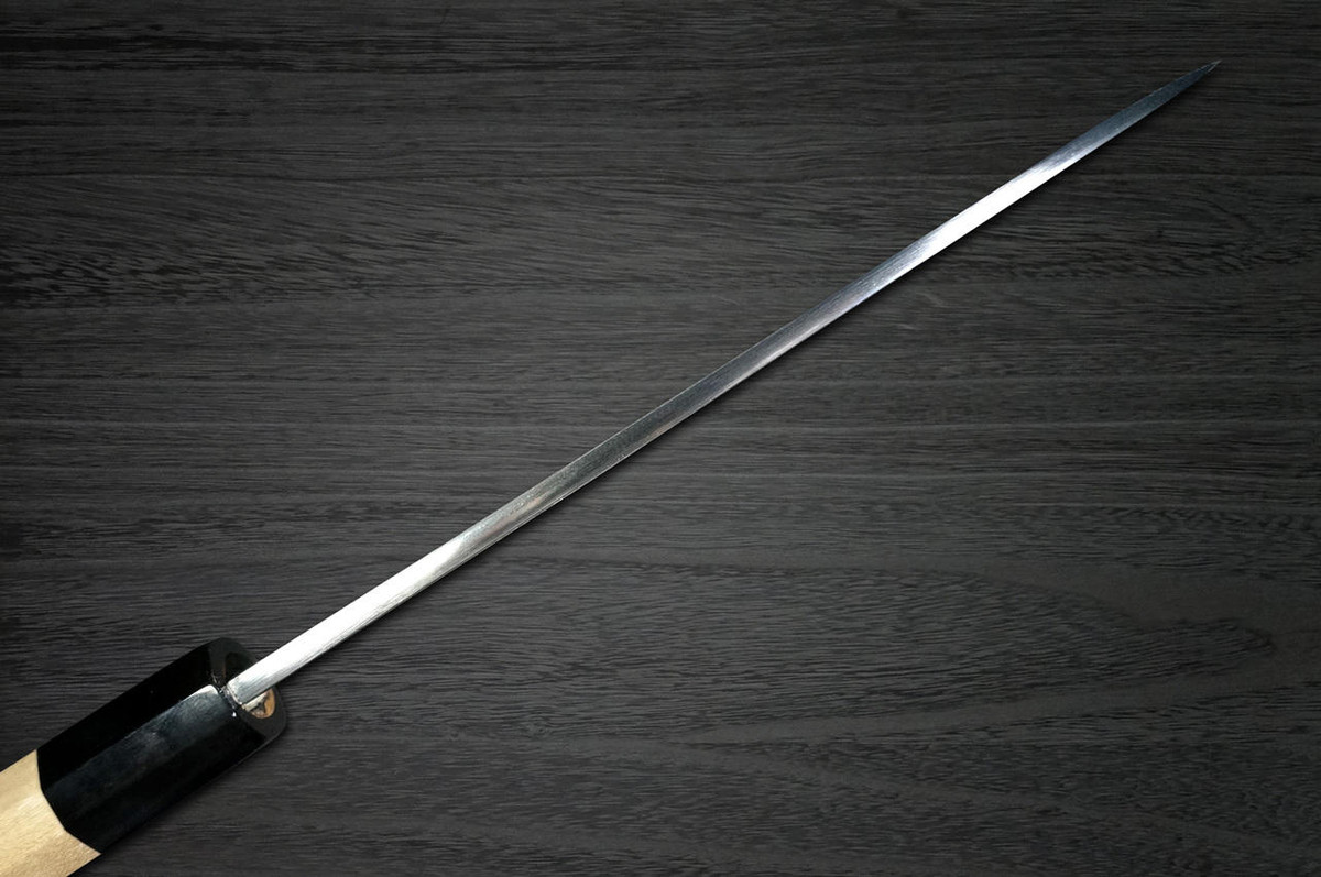 Yoshihiro Aogami No.1 Damascus Suminagashi B1SN Japanese Chefs Kamagata-UsubaVegetable 210mm with Saya Sheath and Magnolia Wood Handle