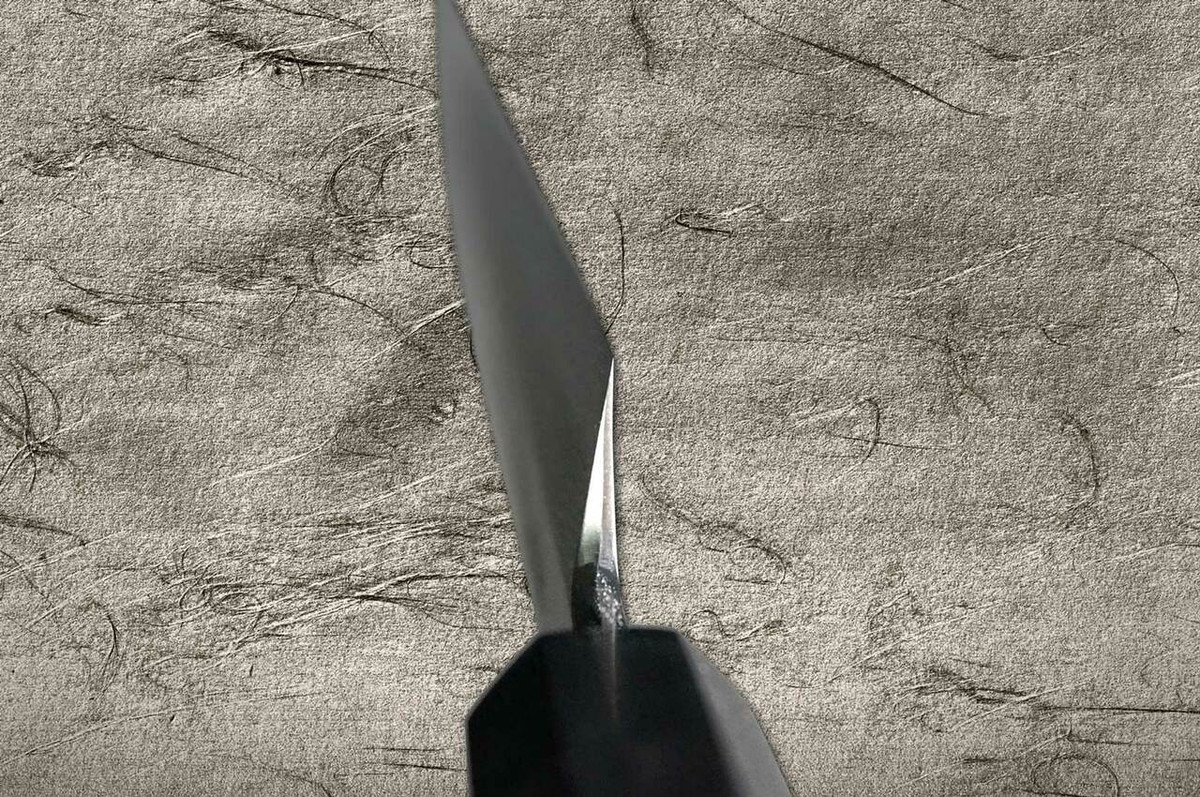 Yoshihiro Gingami No.3 Damascus Suminagashi G3SN-E Japanese Chefs YanagibaSashimi 330mm with Saya Sheath and Ebony Handle