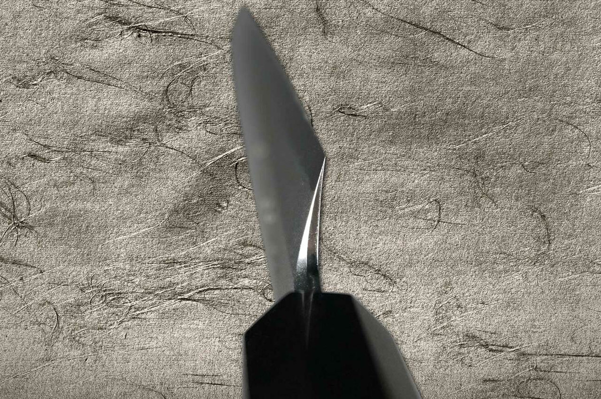 Yoshihiro Gingami No.3 Damascus Suminagashi G3SN-E Japanese Chefs Sakimaru-TakohikiSashimi 330mm with Saya Sheath and Ebony Handle