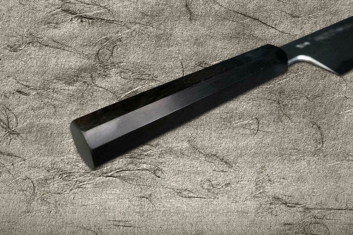 Yoshihiro Aogami No.1 Damascus Suminagashi B1SN-E Japanese Chefs UsubaVegetable 225mm with Saya Sheath and Ebony Handle