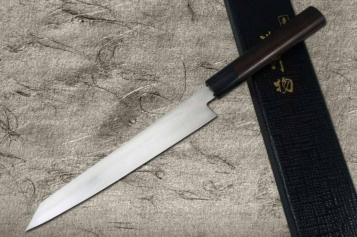 Takayuki Iwai Aogami No.2 Kurouchi RS Japanese Chefs Kiritsuke-YanagibaSashimi 210mm