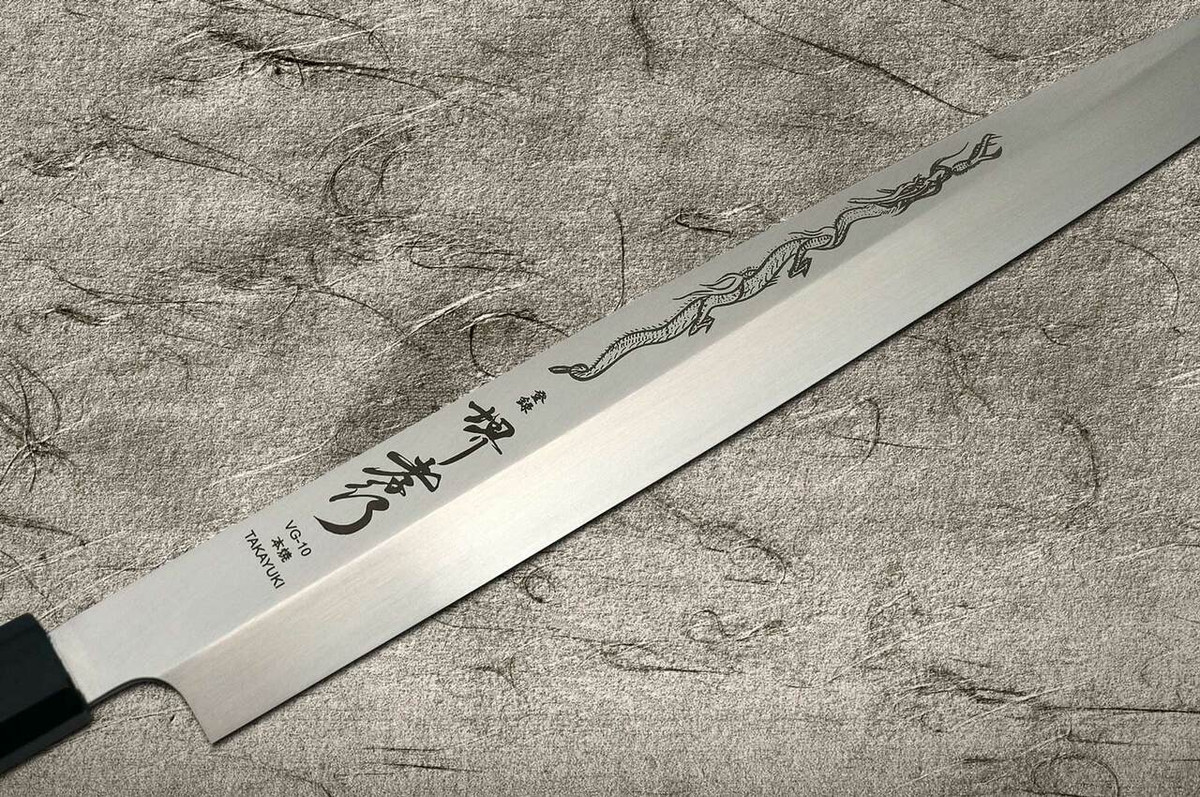 Sakai Takayuki Honyaki VG10 Stainless Dragon Japanese Chefs YanagibaSashimi 300mm