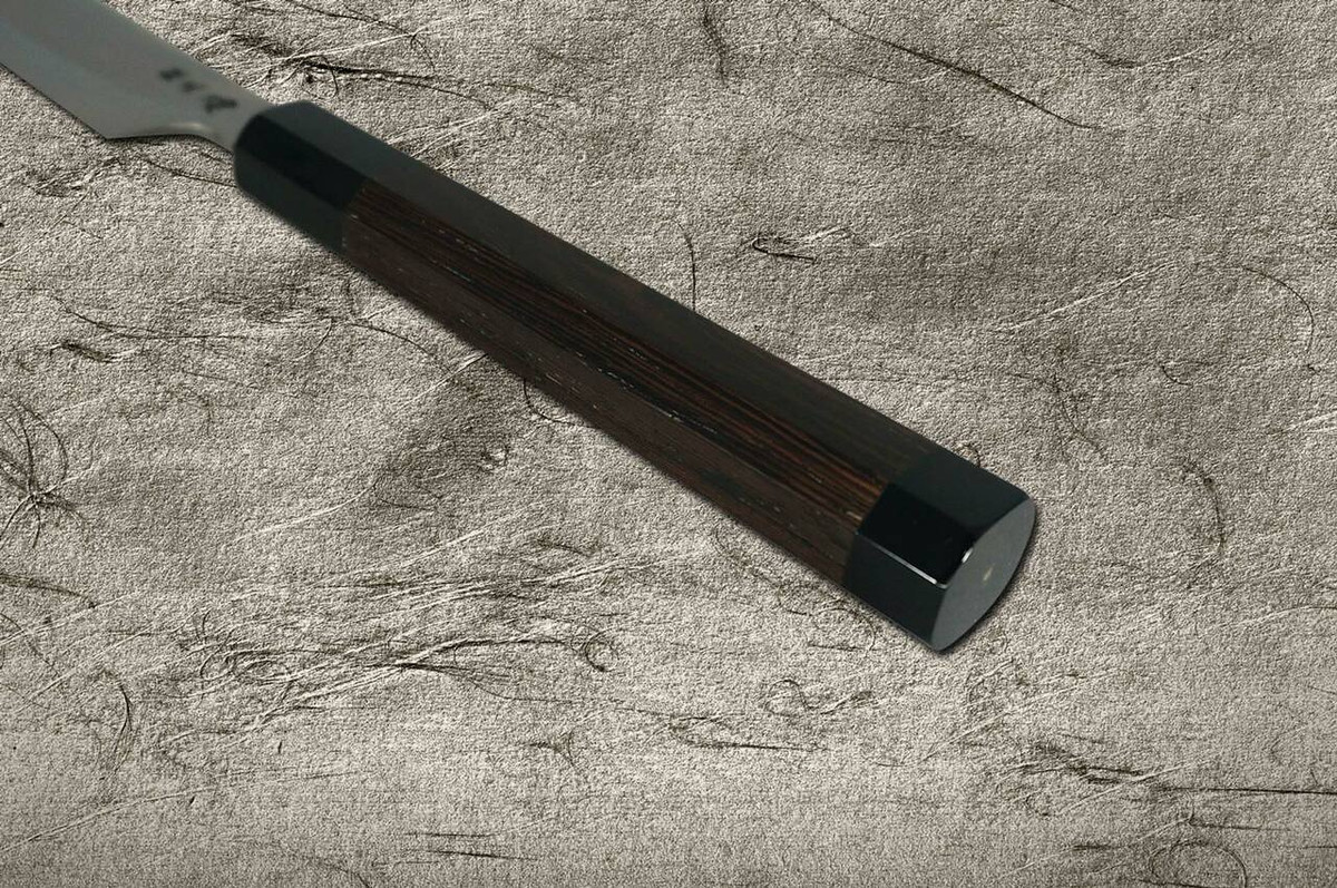 Sakai Takayuki ZANGETSU Ginsan Japanese Chefs Sakimaru-TakohikiSashimi 360mm with Wenge Handle and Saya Sheath