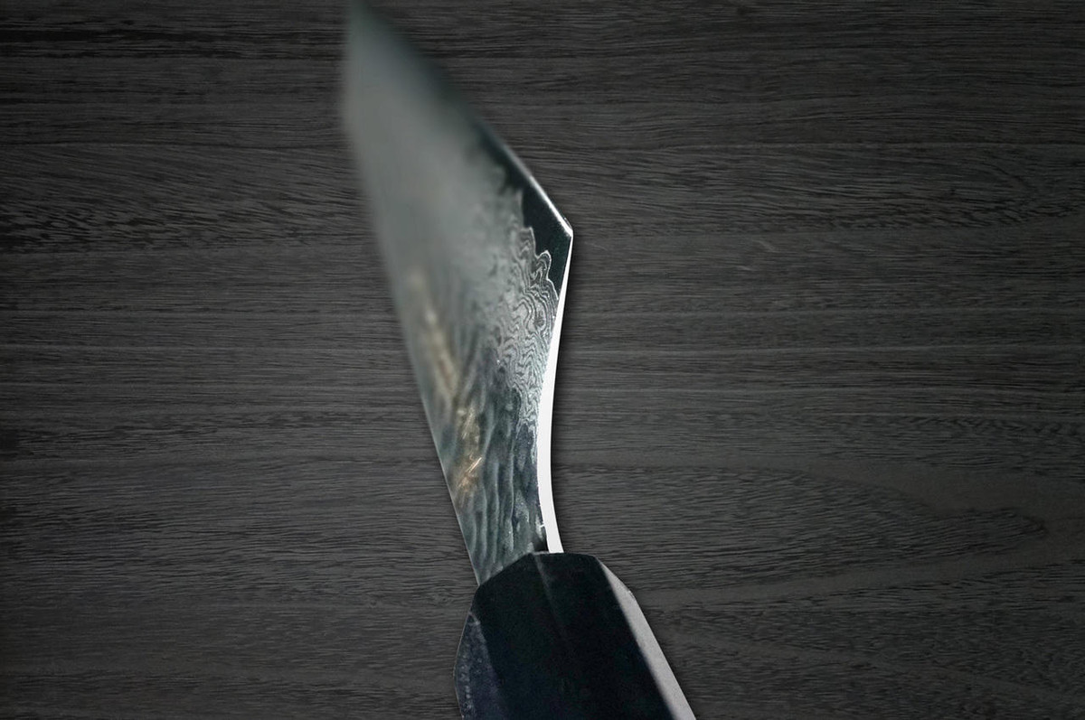 Sakai Takayuki 33-Layer VG10 Damascus Indigo Japan-Blue Chefs Kengata-Gyuto Knife 190mm