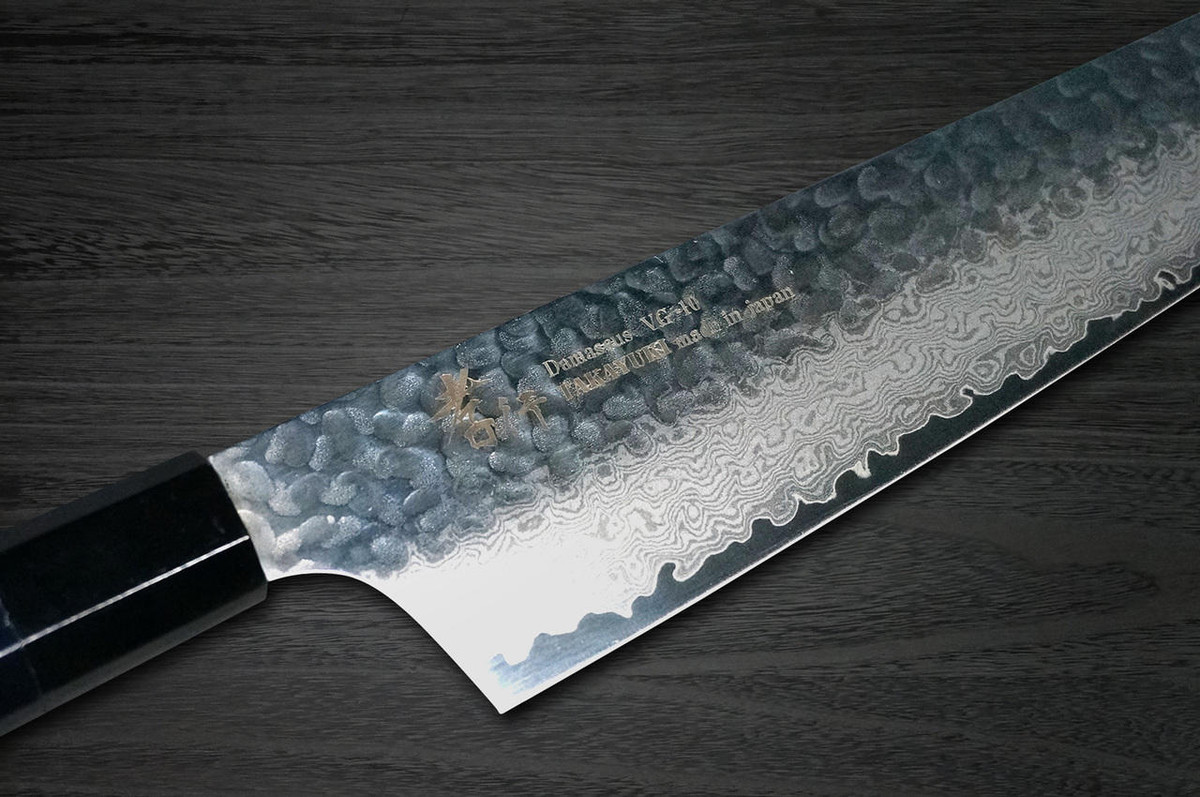 Sakai Takayuki 33-Layer VG10 Damascus Indigo Japan-Blue Chefs Kengata-Gyuto Knife 190mm