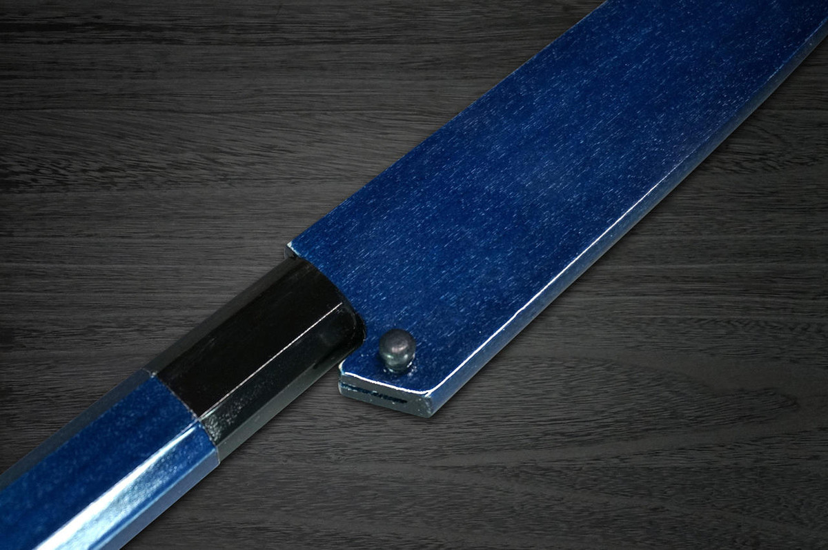 Sakai Takayuki 33-Layer VG10 Damascus Indigo Japan-Blue Chefs Petty KnifeUtility and Saya SET 150mm