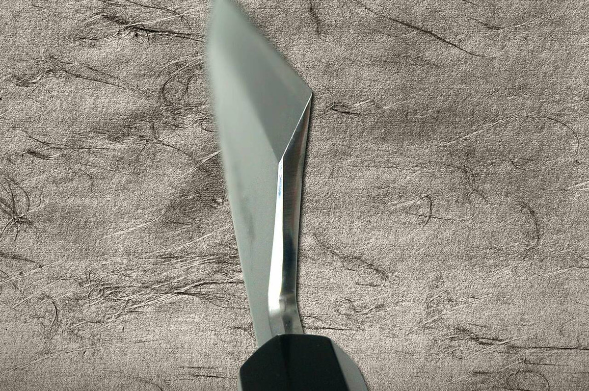 Yoshihiro Gingami No.3 G3HC-E Japanese Chefs Deba Knife 165mm with Saya Sheath and Ebony Handle