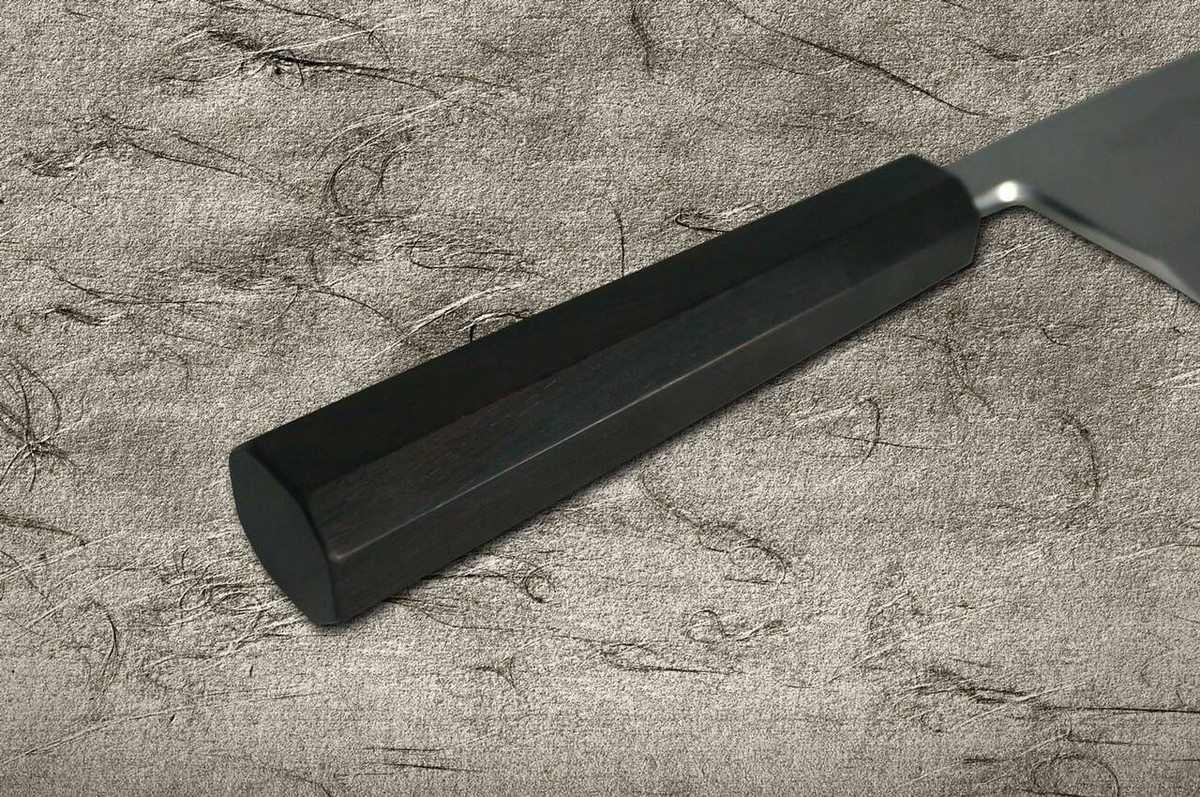 Yoshihiro Gingami No.3 G3HC-E Japanese Chefs Deba Knife 165mm with Saya Sheath and Ebony Handle