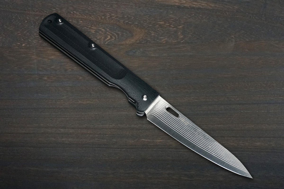 Takeshi Saji Folding R2(SG2) Mirrored Damascus Petty Knife(Utility