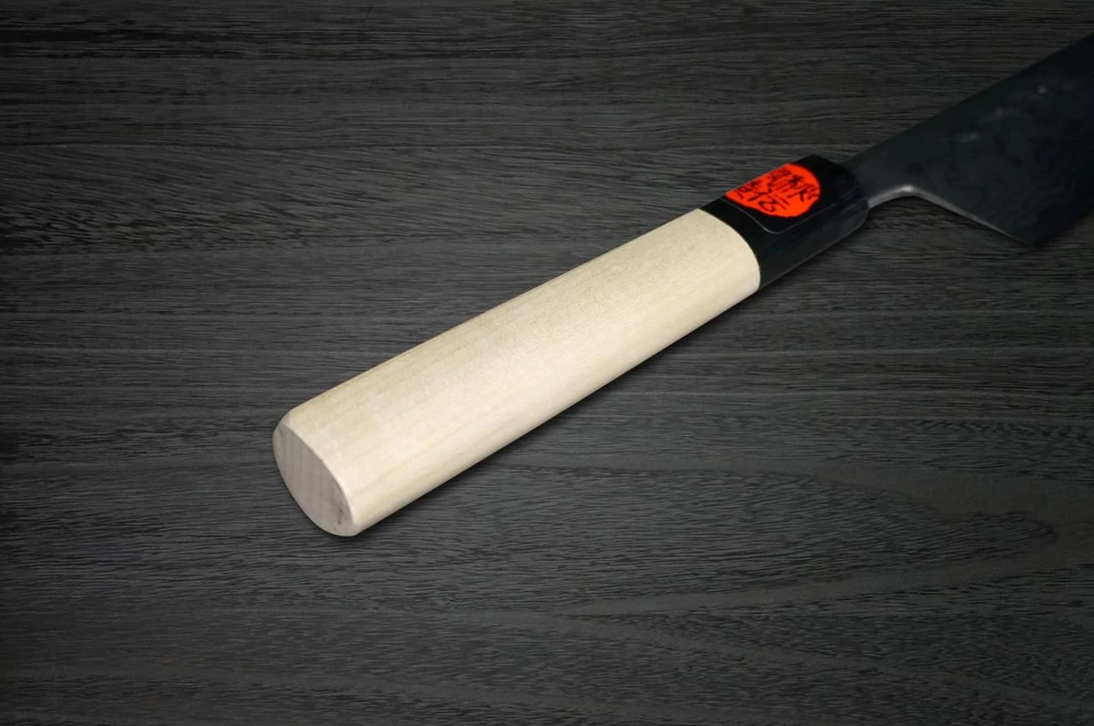 Coltello da Verdure da Chef Giapponese MB in Damasco Aogami No.2 di Shigeki Tanaka 165mm con Manico in Legno di Magnolia