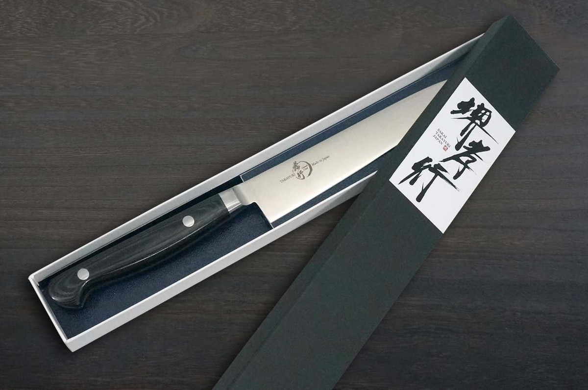 Sakai Takayuki Grand Chef (Micarta Handle) Japanese Chef's Petty Knife(Utility) 150mm Black 