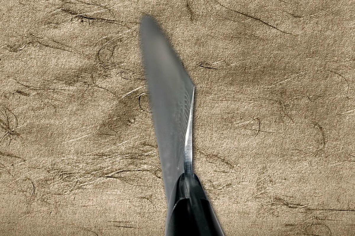 Takeshi Saji VG10 Mirror Hammered Damascus MCB Japanese Chefs Gyuto Knife 210mm with Black Micarta Handle