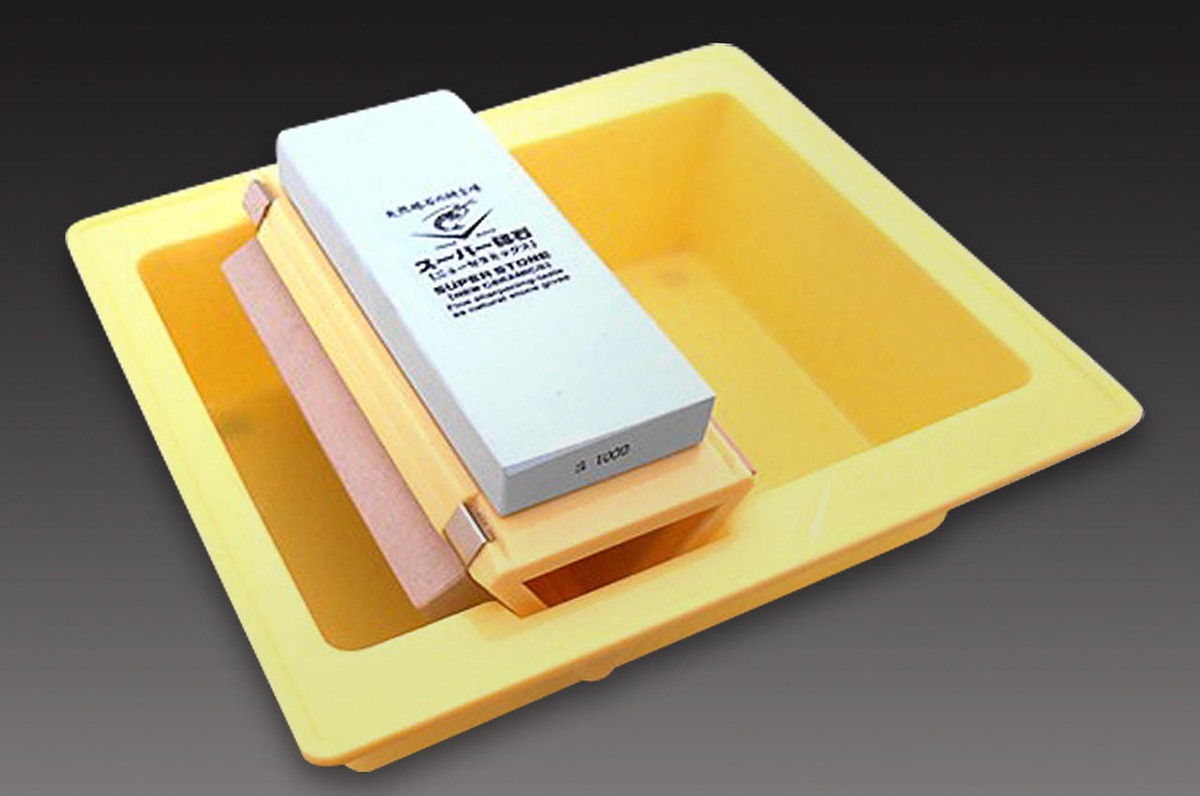 Naniwa Super Ceramic Waterstone (Whetstone) #220 #1000 #3000 SET with Container 
