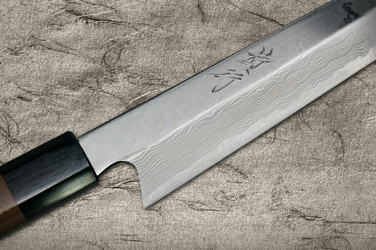 Takayuki Iwai Aogami No.2 Damascus FUMON RS Japanese Chefs YanagibaSashimi 300mm