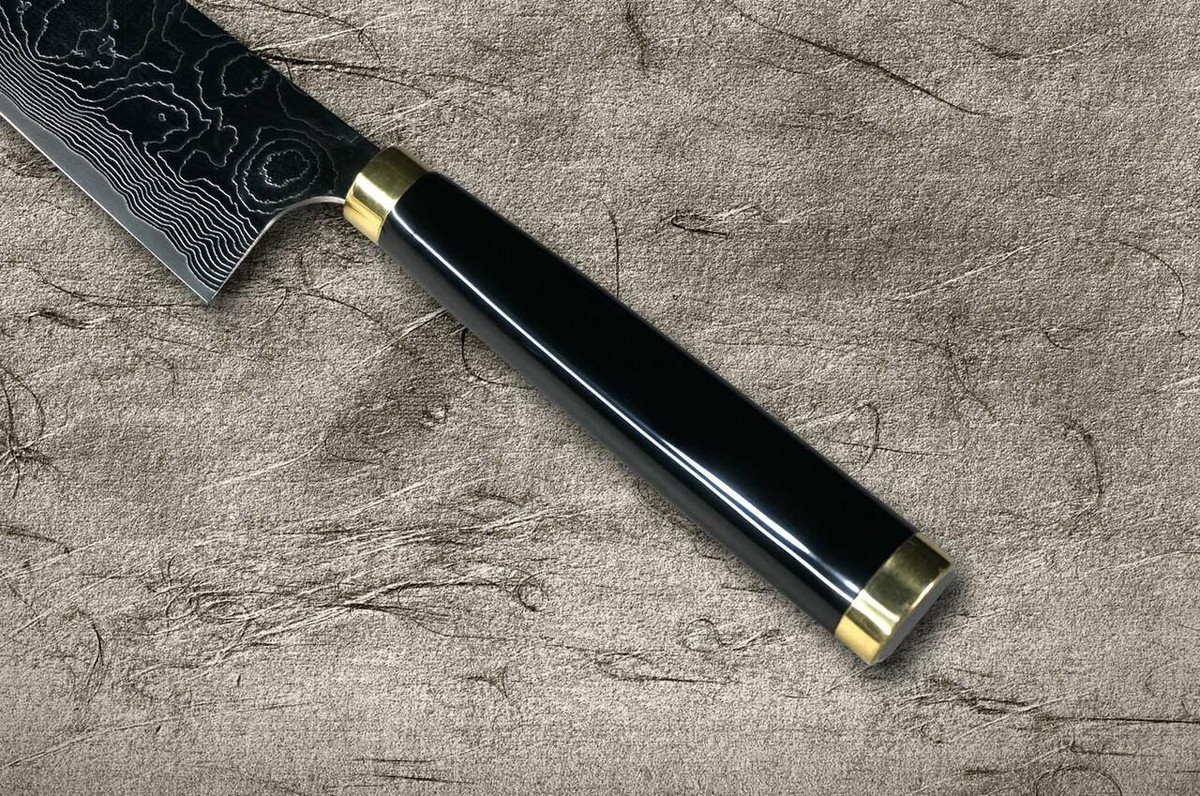 Takeshi Saji Makie-Art R2SG2 Mirrored Damascus Japanese Chefs Gyuto Knife 240mm with Urushi Lacquered Saya and Handle FUJI on LAKEBT