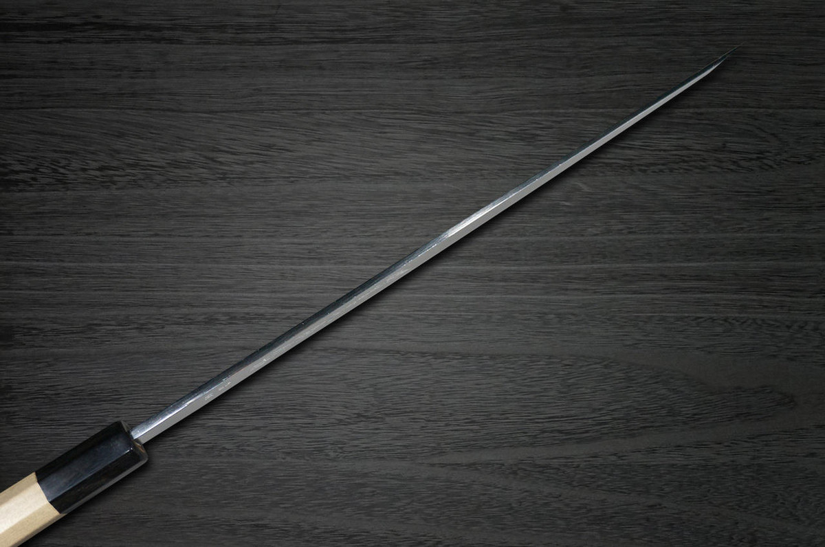 Yoshihiro Aogami No.1 Damascus Suminagashi B1SN Japanese Chefs Sakimaru-TakohikiSashimi 270mm with Saya Sheath and Magnolia Wood Handle