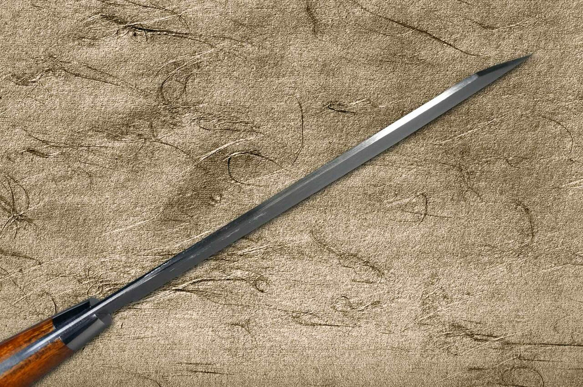 Takeshi Saji VG10 Mirror Hammered Damascus IRN Japanese Chefs Bunka Knife 180mm with Desert Ironwood Handle