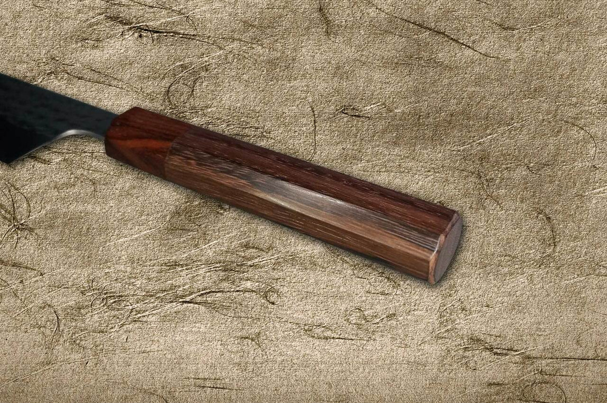 Yu Kurosaki R2SG2 Hammered SENKO WA RS8H Japanese Chefs Gyuto Knife 210mm with Brown-Ring Octagonal Handle