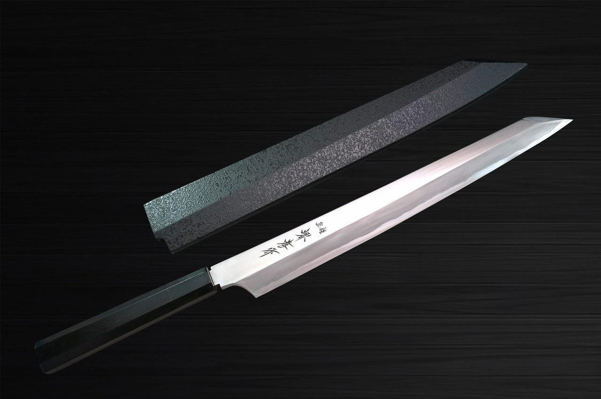 Sakai Takayuki Hienn (Aogami 2 steel) Japanese Chef's Kengata-Yanagiba(Sashimi) 240mm 