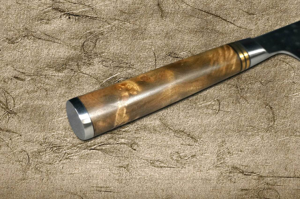 Takeshi Saji R2 Mirror Hammered KRN Japanese Chefs Petty KnifeUtility 130mm with Karin Lump Handle