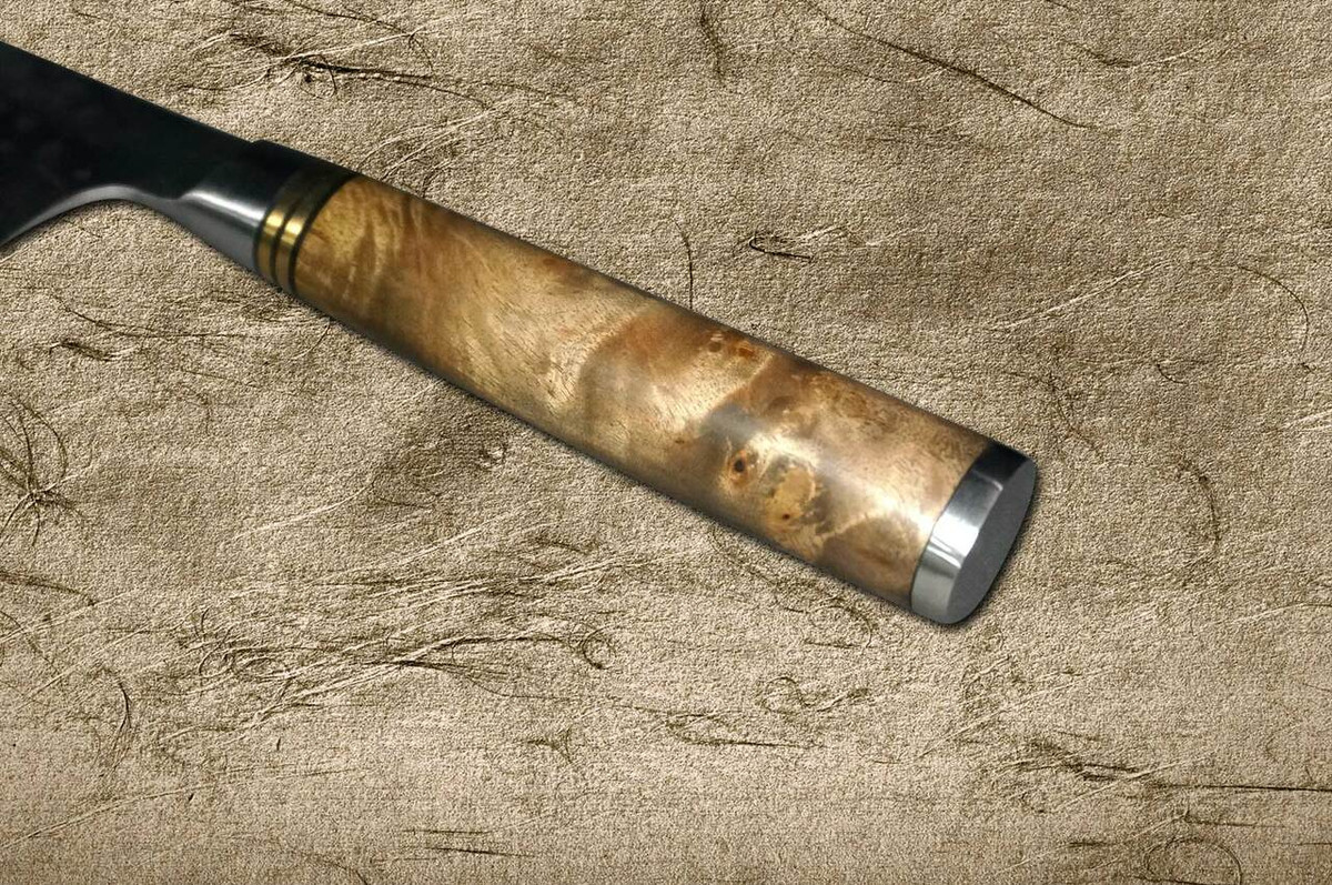 Takeshi Saji R2 Mirror Hammered KRN Japanese Chefs Petty KnifeUtility 130mm with Karin Lump Handle