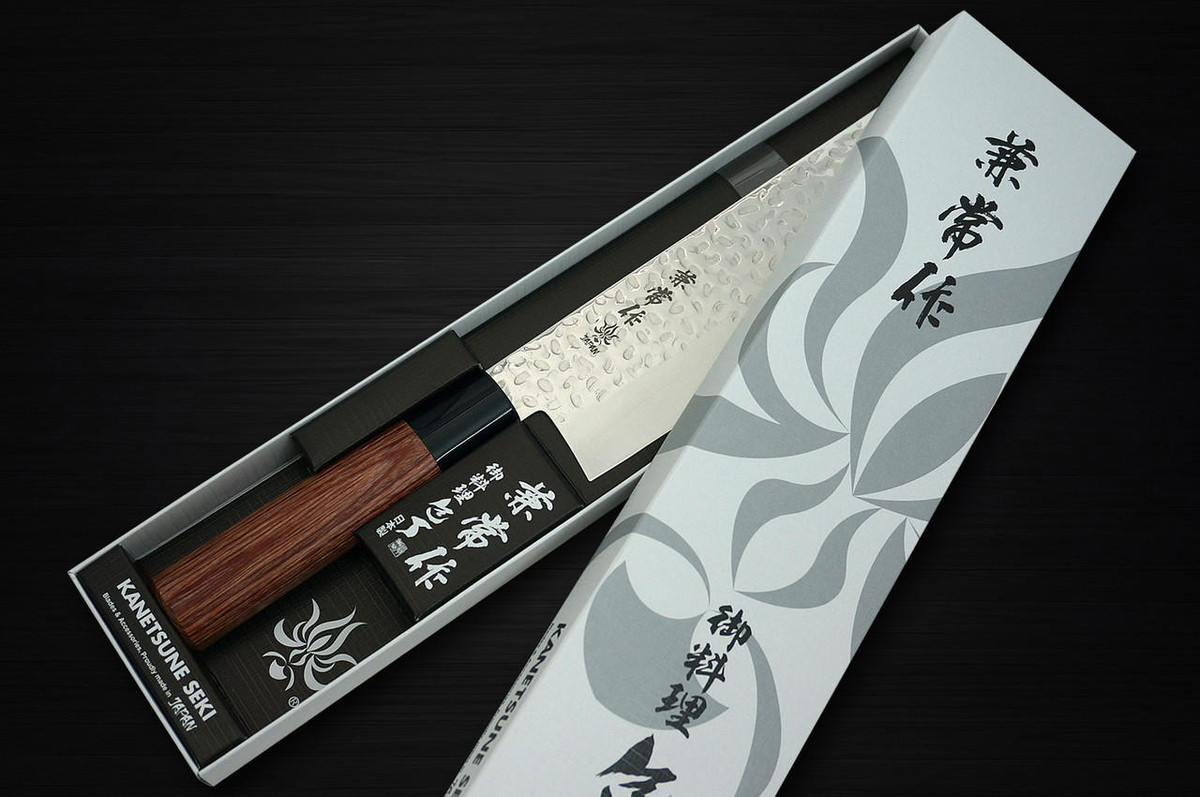 Kanetsune KC-950 DSR-1K6 Stainless Hammered Japanese Chef's Nakiri(Vegetable) 165mm 